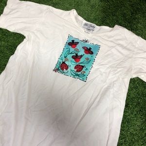 Vintage Ladybug T-shirt Get Lucky Sz Small 90s